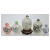 Lot of 5 Chinese snuff bottles
