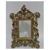 Cast iron picture frame with cherubs, 14'h,