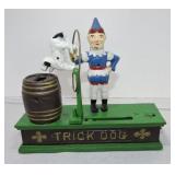 Cast iron 'Trick Dog' mechanical bank