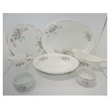Hall China lot of 7 pcs - cake plate, 13 1/2'