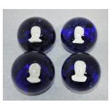 St. Clair lot of 4 Presidential sulphide paper-