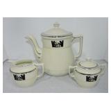 Hall China Silhouette Medallion coffee pot,
