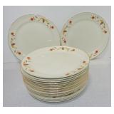 Hall China Autumn Leaf set of 16 - 9' luncheon
