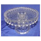 American Fostoria round cake stand