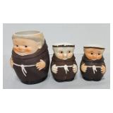 Goebel lot of 3 monks - mug & 2 creamers