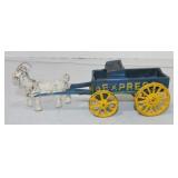Cast iron goat express wagon, 8'