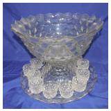 American Fostoria punch set - two piece punch