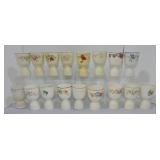 HLC lot of 17 egg cups