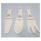Floral 3 pc utensil set