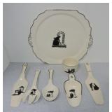 Harker Pottery lot of 7 Silhouette pieces