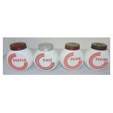 Anchor Hocking red/white set of 4 shakers