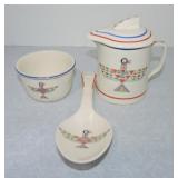 Harker Pottery 'Navajo' custard cup (hairline),