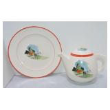 Crooksville 'Coventry' teapot and 9' plate