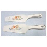 Harker Pottery Amy I lot of 2 cake servers