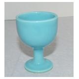 Harlequin single egg cup, turquoise