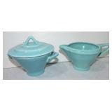 Harlequin cream & sugar, turquoise