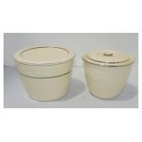 Crooksville and Oven Serve lot of 2 jars