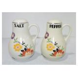 Hall China floral pair of shakers