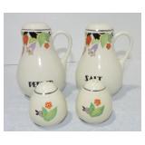 Hall China Crocus lot of 2 pair of shakers,