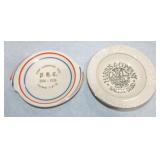 Souvenir ashtray and small plate