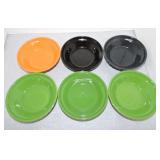 Fiesta Post 86 pie baker lot of 6 - 6", mixed