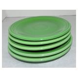 Vintage Fiesta plate group, 5 - 6", medium green