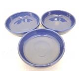 Vintage Fiesta 6" dessert group, 3 cobalt