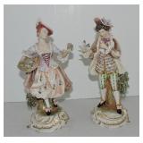 Frankenthal pair of figures, 10"