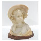 Marble bust, 7 1/2", some losses