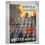 WWII 1943 poster, 22"x16"