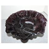 Imperial purple slag rose show 9 1/2" bowl