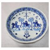 Oriental blue & white 12" bowl