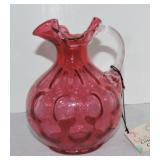 Fenton Country Cranberry 7" pitcher