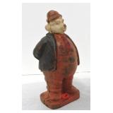 Cast iron figural bank, 8 1/2"