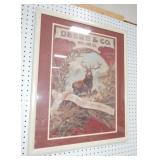 Deere & Co framed poster, 30"x24"