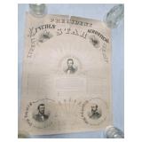 Abraham Lincoln poster, losses, 23"x18"