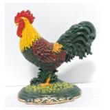 Cast iron rooster door stop, 12"