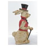 Cast iron rabbit door stop, 9 1/2"