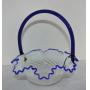 Fenton Blue Ridge glass basket, 10"