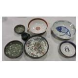 Lot of 7 Oriental dishes, various condition