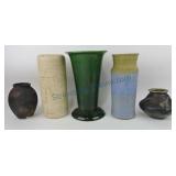 Lot of 5 pottery vases