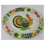 Enameled turkey platter, 18"