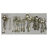 Sterling silver lot of assorted flatware, 34oz+