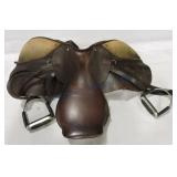 Nice leather English riding saddle