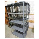Lot of 3 metal shelving units, 72"h, 36"w, 16"d