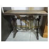 Walnut lamp table 29"h, 36"w, 16"d