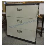 Metal 3 drawer lateral file cabinet