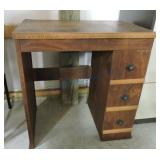 Walnut small writing desk, 28"h, 27"w