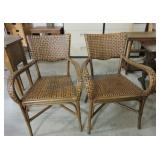 Pair of wicker armchairs