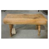 Log bench/stool, 14"h, 25"w